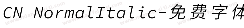 CN NormalItalic字体转换